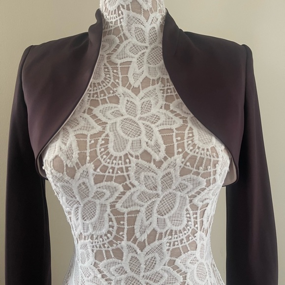 David’s Bridal bolero jacket brown,size 4,used - Picture 3 of 11